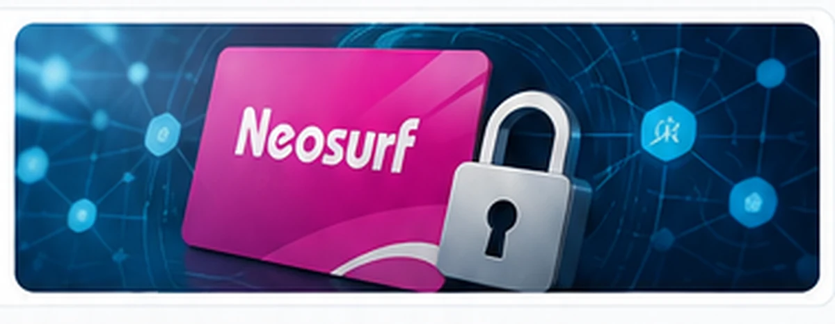 Neosurf payment security Neosurf voucher security illustration with a protected payment card